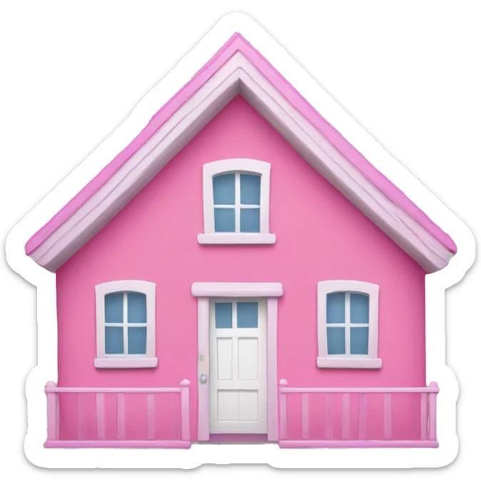 Pink house sticker