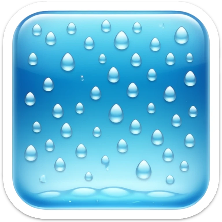 a close-up of a glass surface covered with small water droplets and light fog, as if from steam or humidity — some droplets sliding down slowly — soft reflections and blurred transparency give a realistic misty look — clean, glossy design with gentle lighting sticker