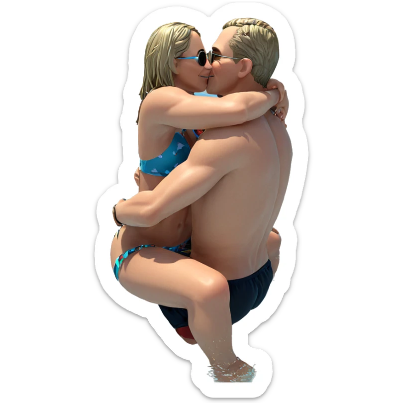 beach day love in the sun sticker