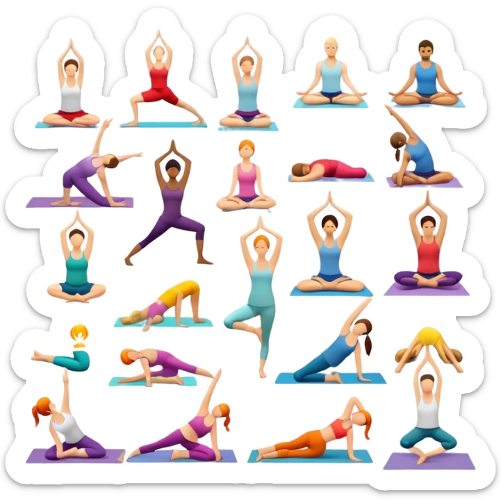 yoga pack  100 stickers  sticker