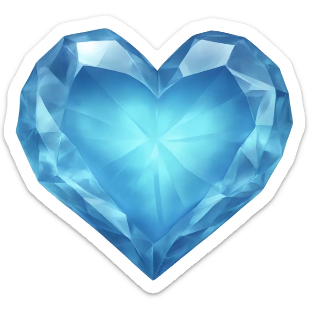 Crystal heart sticker