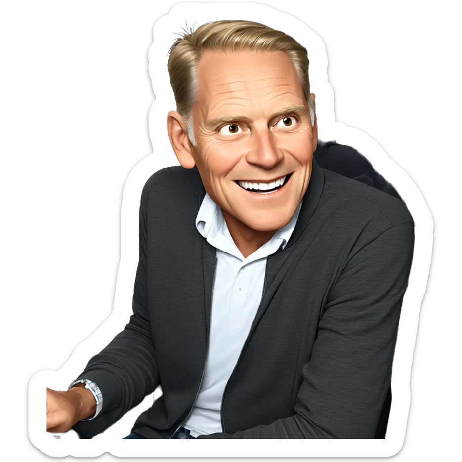 group of smiling boys indoors sticker