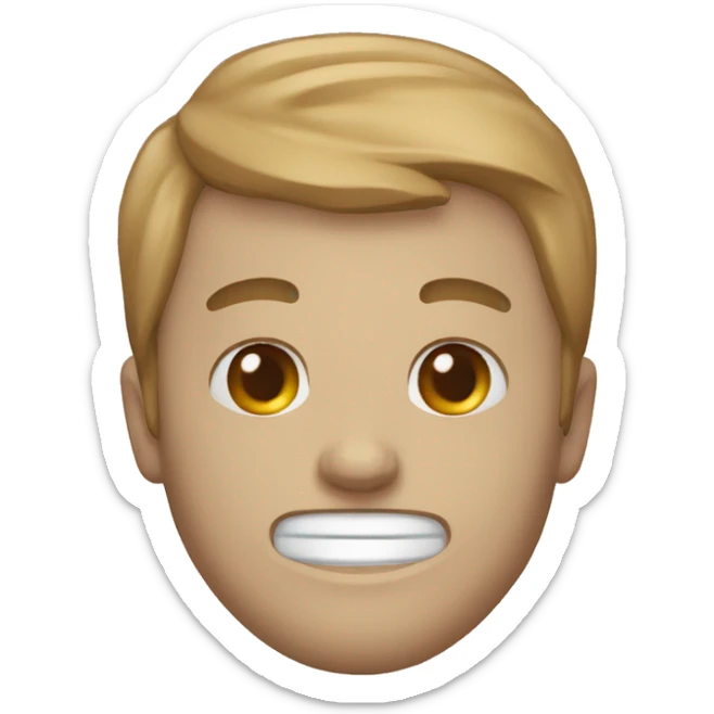 Un homme qui pleure mais qui garde le sourire sticker