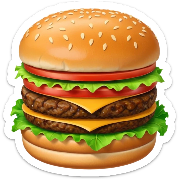 hamburger 2d  sticker