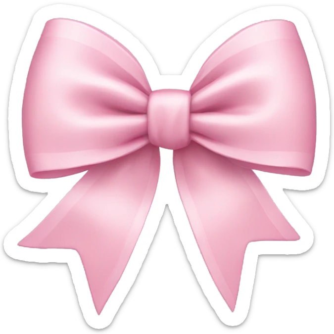 Light pink bow sticker