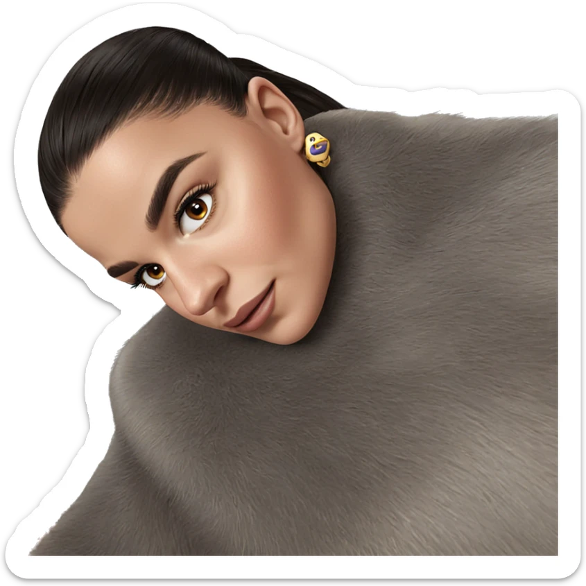 realistic portrait of girl sticker