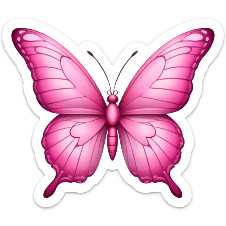 Pink butterfly  sticker