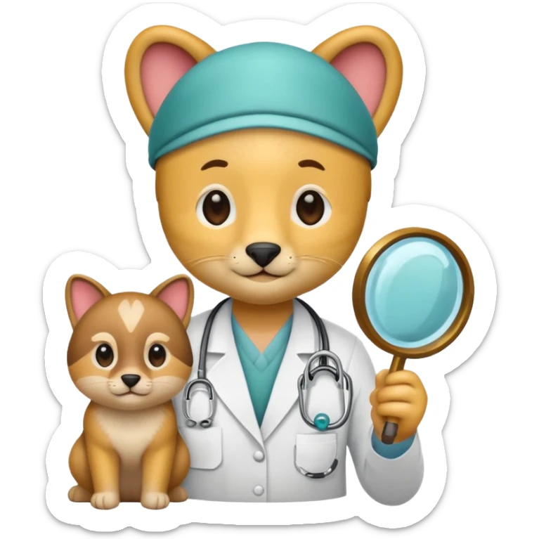emoji for veterinarium hospital for rare animal - for services sticker