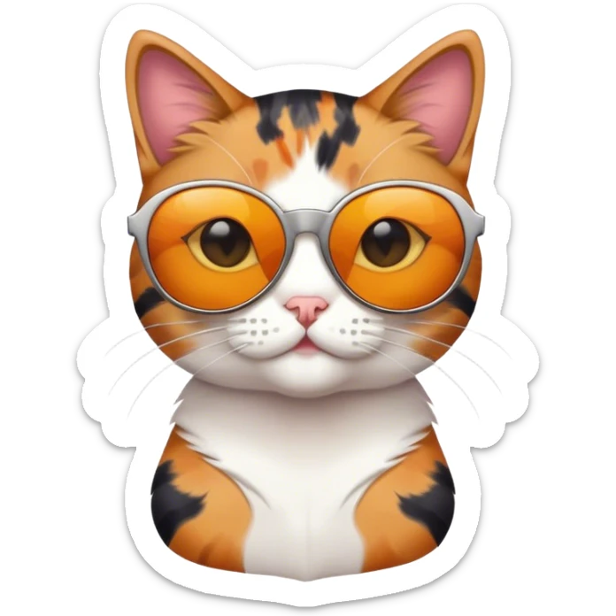 Cat with sunglasses sticker