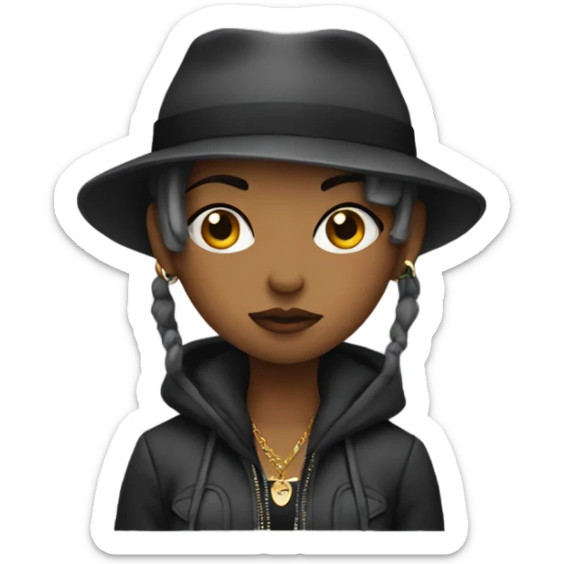 gangster girl sticker