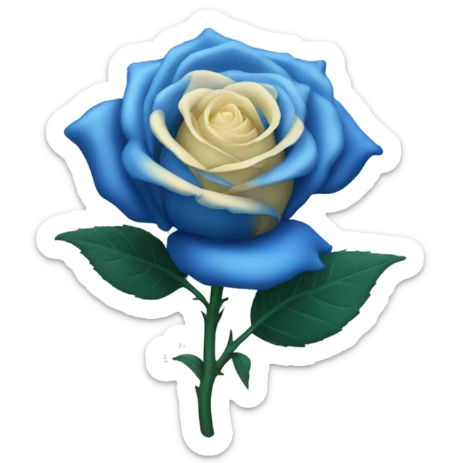 blue rose sticker