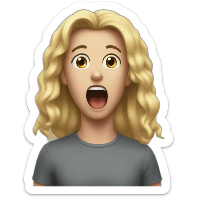 I want to scream sticker