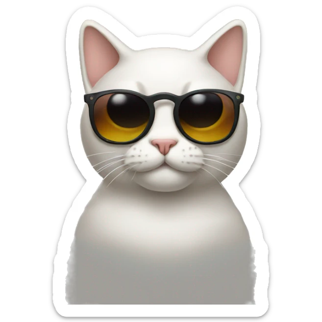 Cat with sunglasses sticker