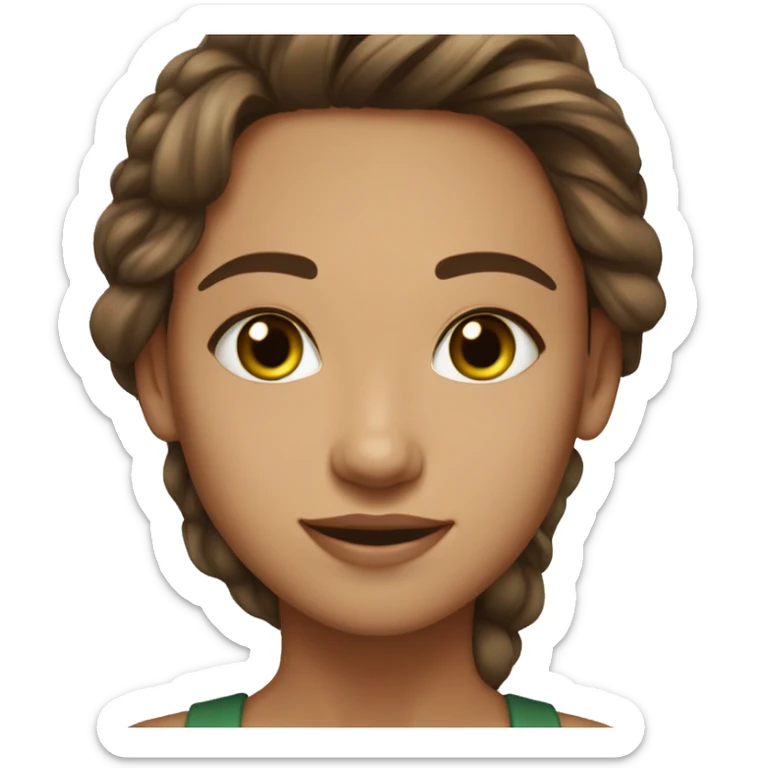 light brown hair green eyes olive skin woman and brown hair brown eyes brown skin man sticker