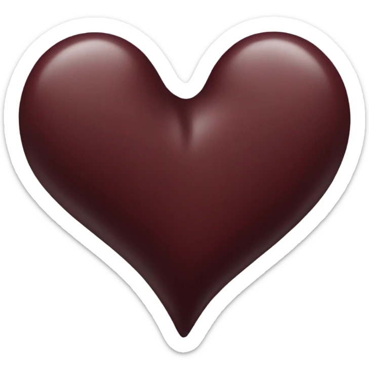 Dark red heart sticker