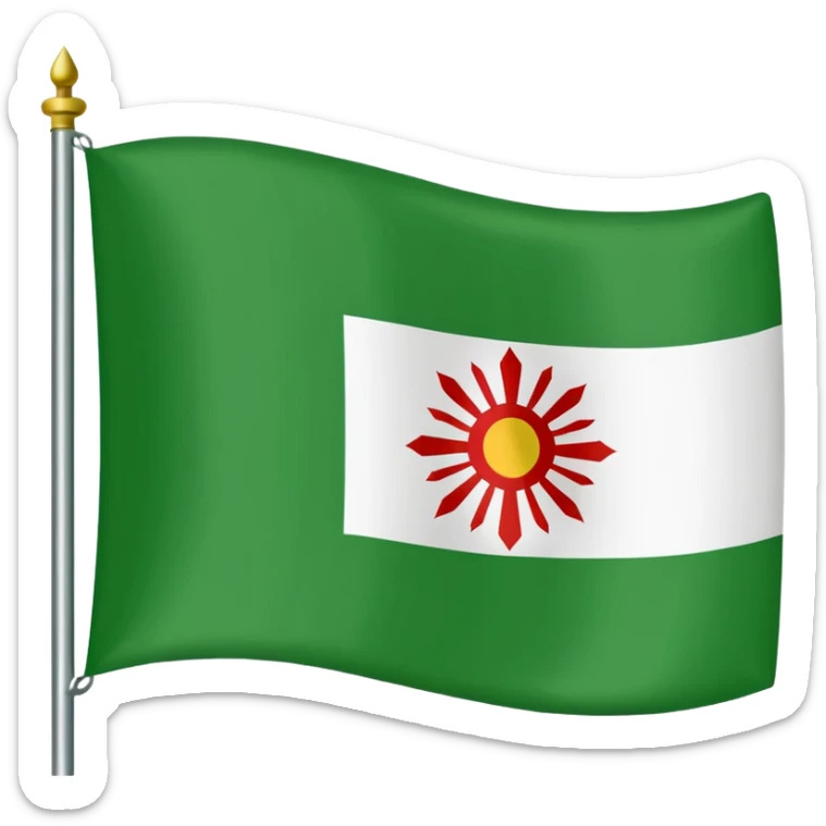 Just do a simple flag I want to put in my bio. Have u seen the panjshir flag do that it’s not in the emojis but make it exactly like the picture don’t add anything else. something on the middle search it up and make it in a shape of flag like the emojis no it’s goes like green on  sticker