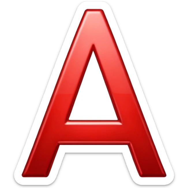 The letter: A sticker