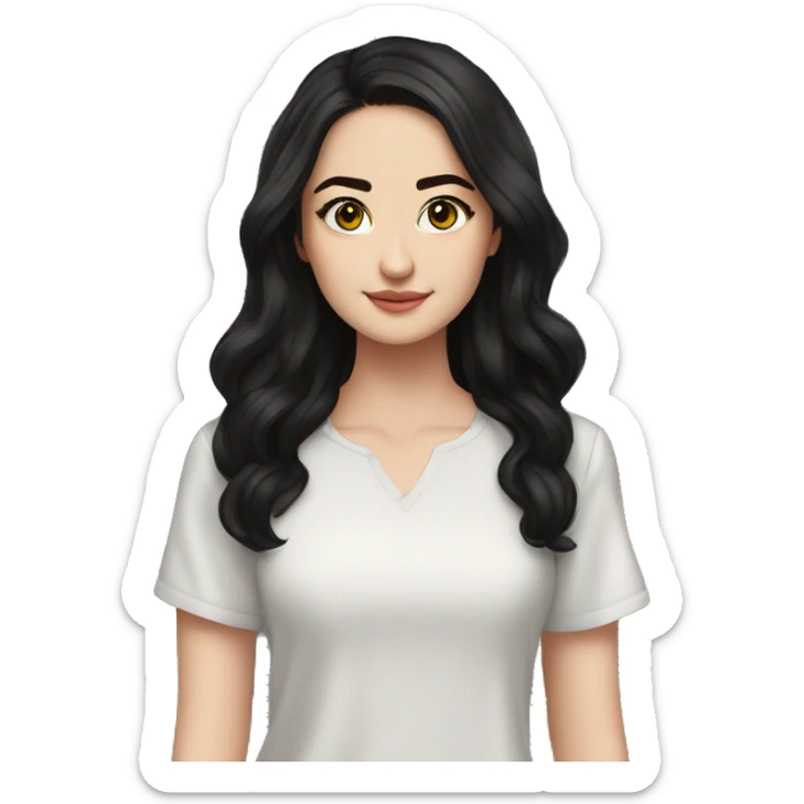 Hania amir, teen, full body, aesthetic, well detailed, black hair sticker