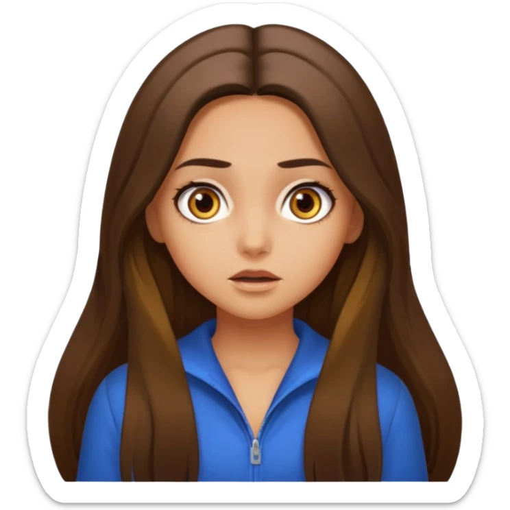 pretty long hair girl middle parted, amazed, good clothes, tanned, baddie, RELLY PREETY sticker