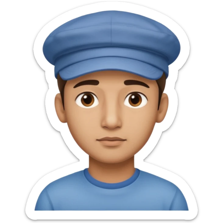  Fait un jeune indien pas trop beau avec un léger surprise un double menton et une casquette sur la tete sticker