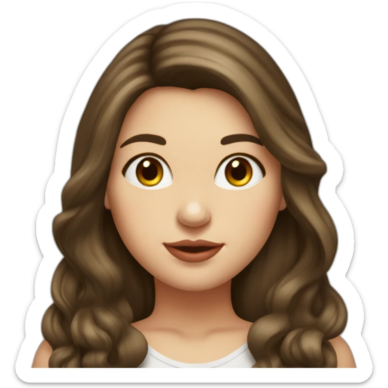 Brunette-girl-long-hair-chubby-cheeks-old-money-fashion-style-red sticker