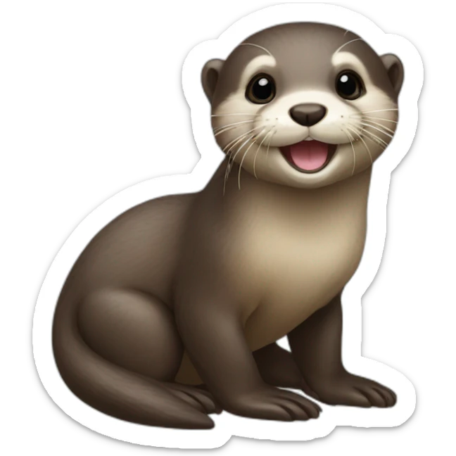 Baby otter sticker