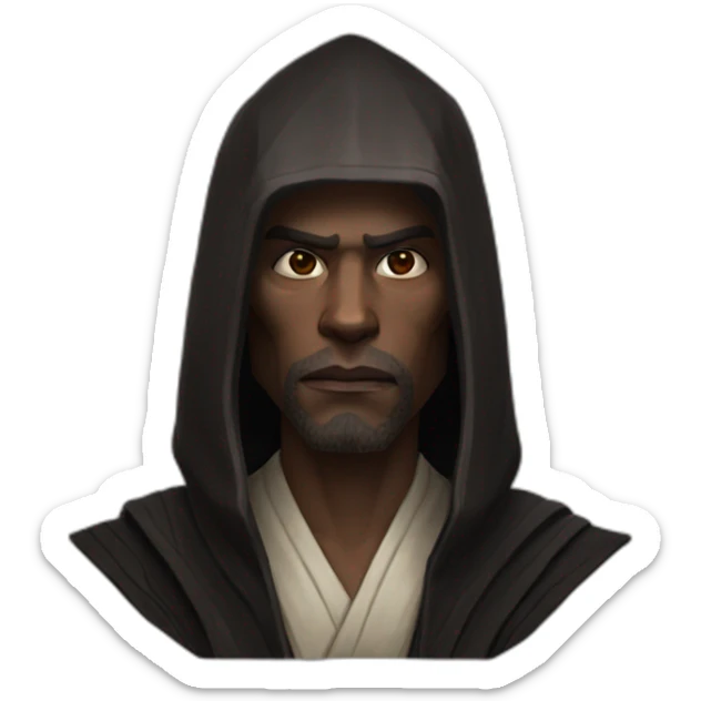hyperrealist sith jedi in world of warcraft without facial hair sticker