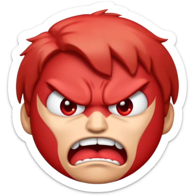 Angry face emoji frothing from the mouth totaly irritated sticker
