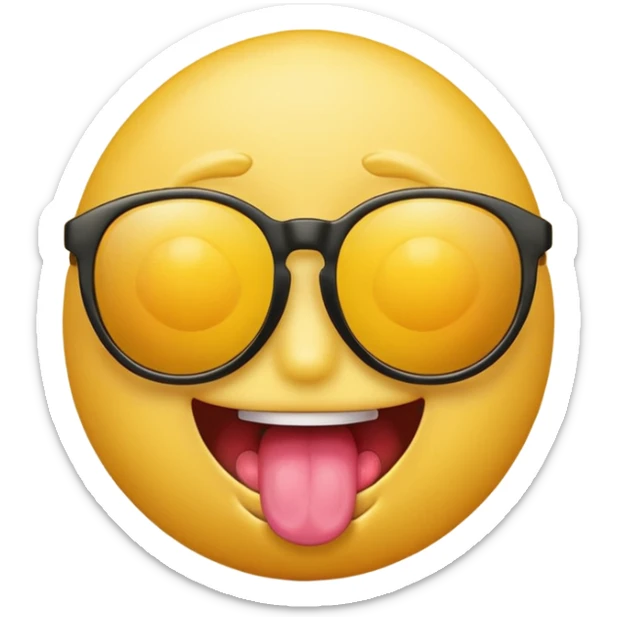 Fassa um emoji simples aquele da carinha amarelo de óculos escuro dando uma língua bem ofensiva e mostrando o dedo do meio da mesma forma sticker