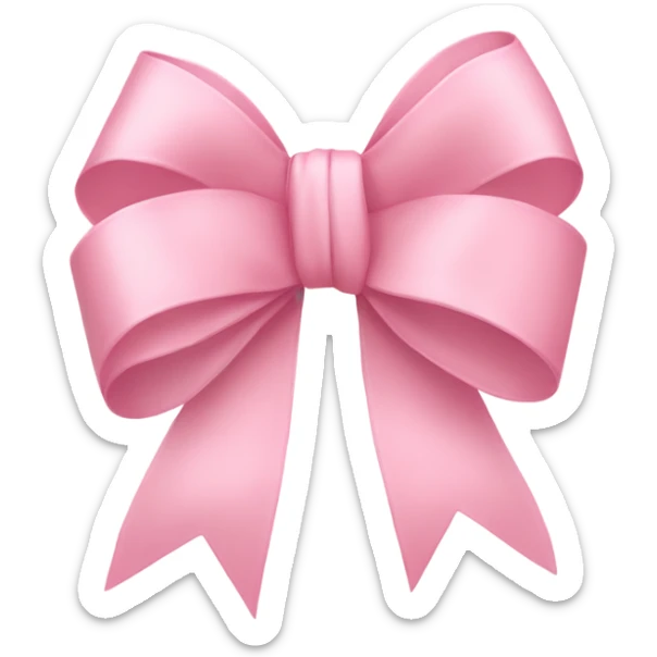 light pink ribbon bow sticker
