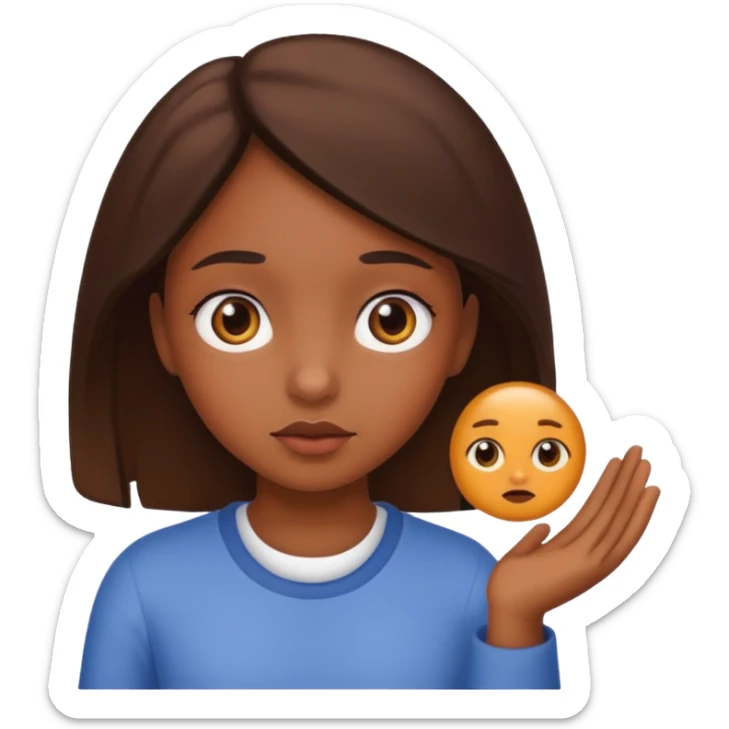 chica investigando sticker