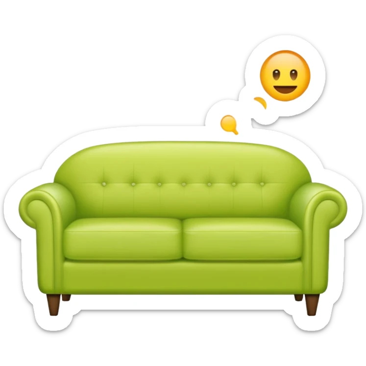 living room in ios emoji style

no TV, and make the couch a light green color sticker