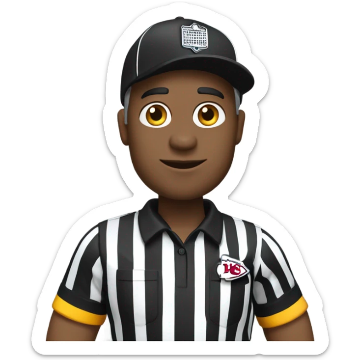 Referee with kansas city chiefs sticker
