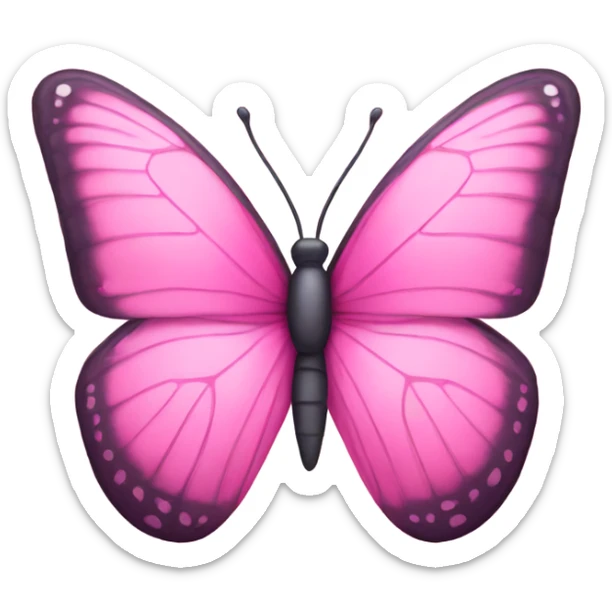 Pink butterfly sticker