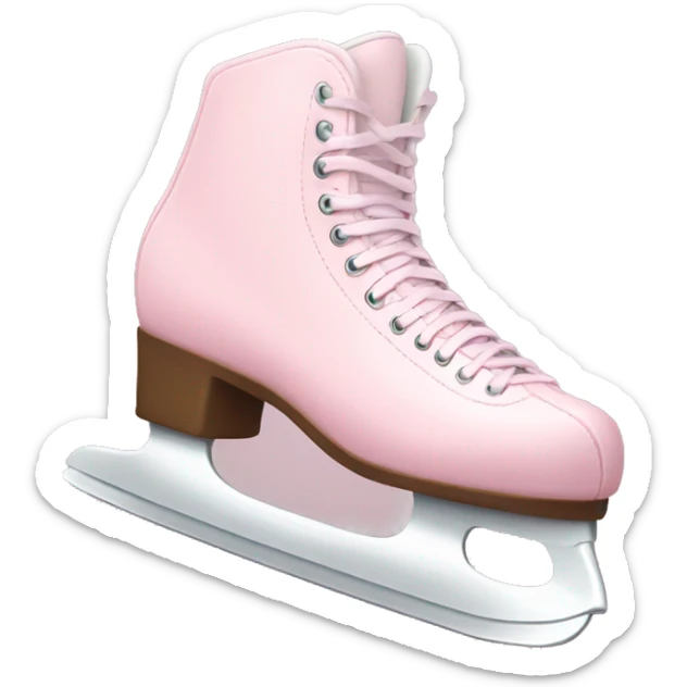 pastel pink ice skates sticker