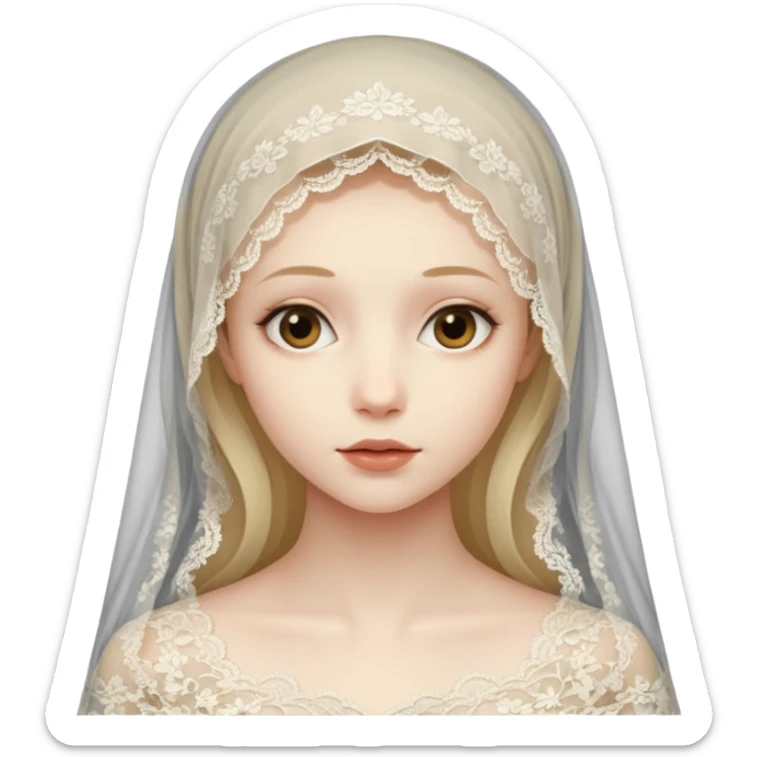 veiled girl sticker