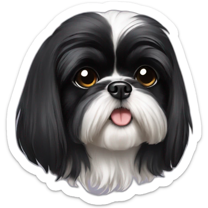 black shih tzu sticker