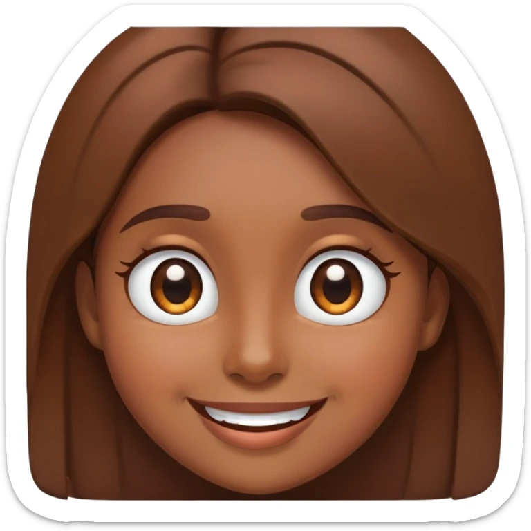 elegant portrait of brown beauty emoji sticker
