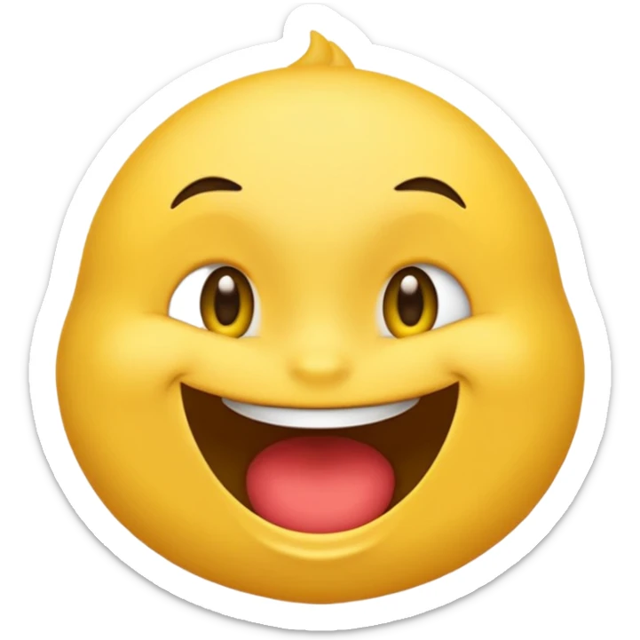 Un emoji heureux pouce en l’aire qui fait peur sticker