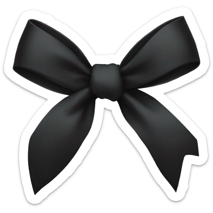 Black bow sticker