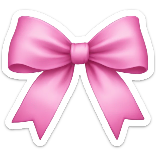 pink bow  sticker