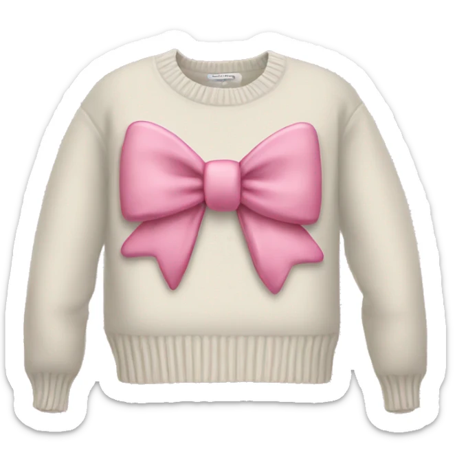 Pink bow sweater  sticker