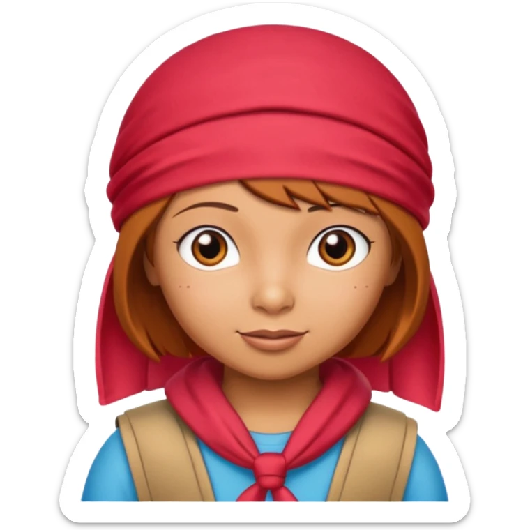 i want an emoji that shows dora the explorer with a red durag on, and next to her there are word that spell SYBAU sticker