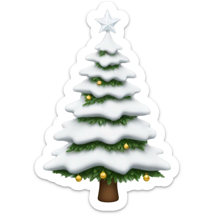 white christmas tree  sticker