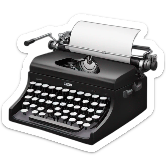 typewriter sticker