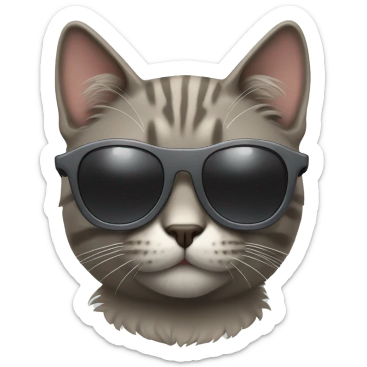 Cat with sunglasses sticker