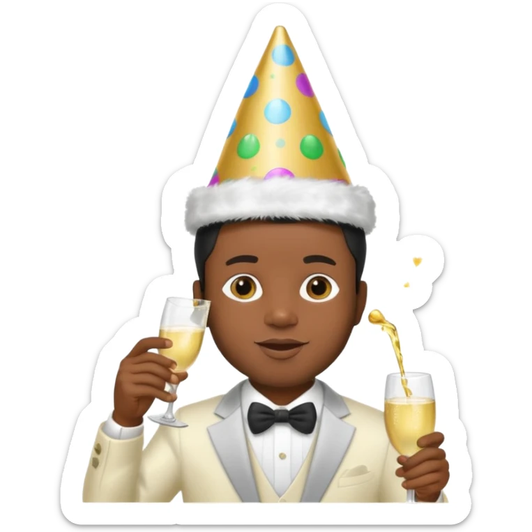 do an emoji of a black guy with baby oil and dyddys parti sticker