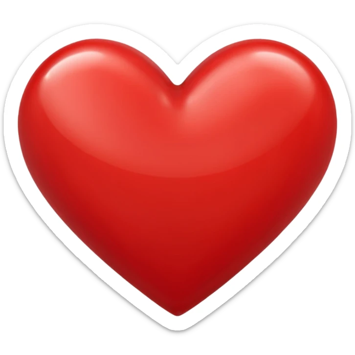 red heart on a blue background sticker