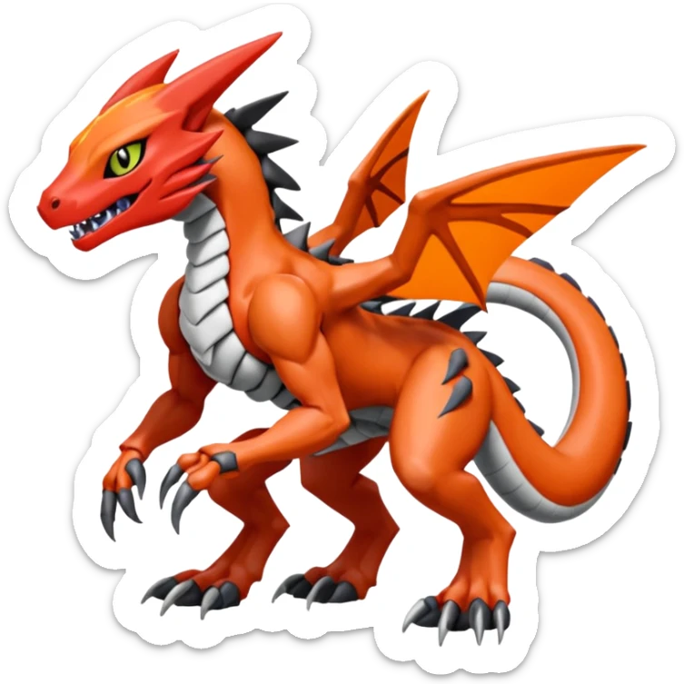 Meloetta-Salandit-Wargreymon-Sergal-Pokémon-Digimon-Fakémon-fusion-hybrid-creature sticker