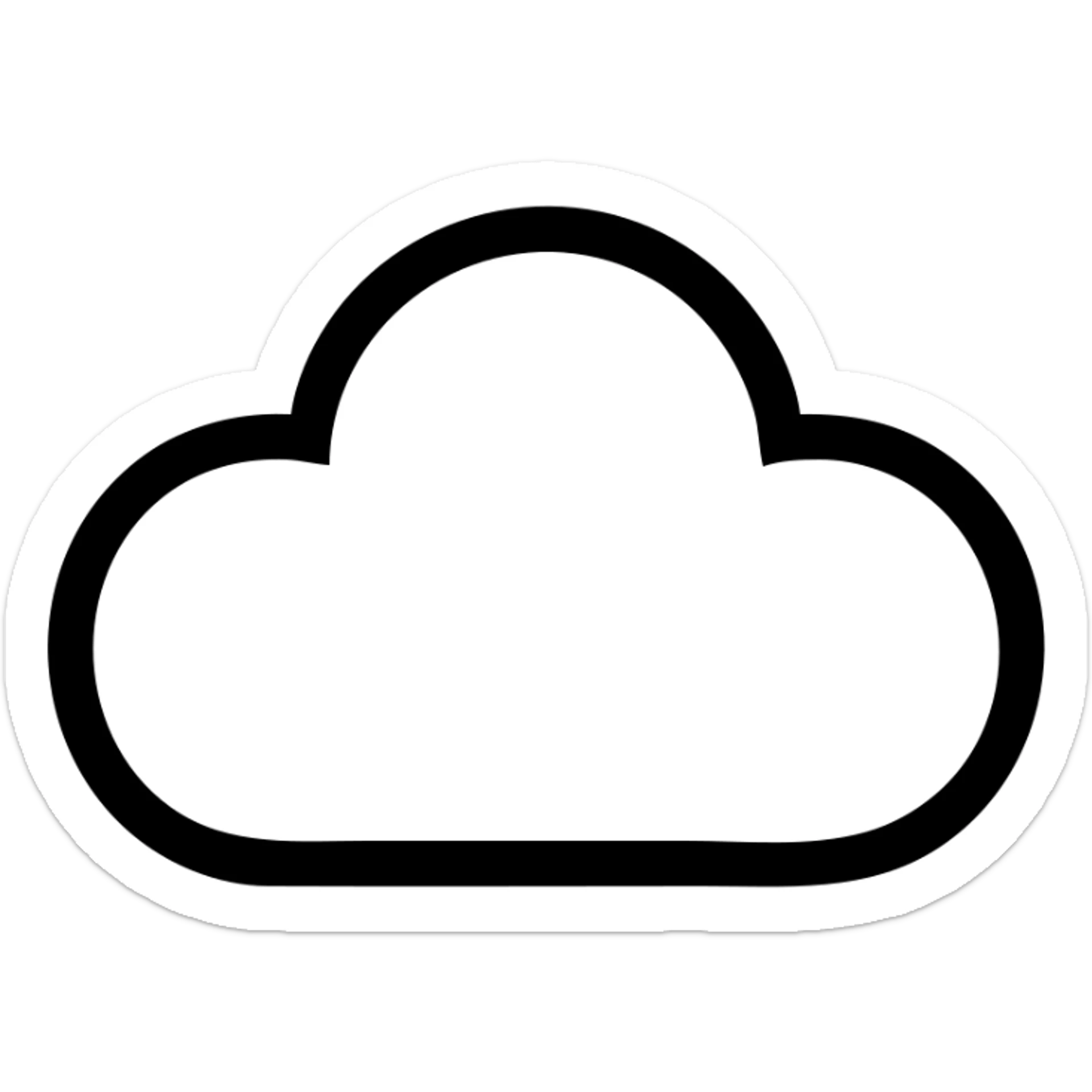 облако 4 выступами sticker